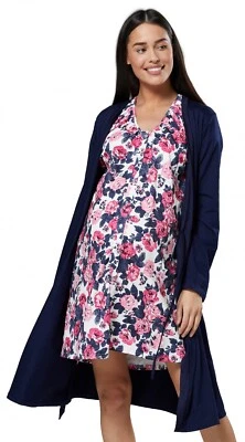 £32.50 • Buy HAPPY MAMA Women's Maternity Hospital Bag Set Delivery Nightie & Robe 1009