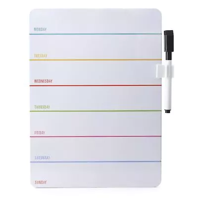 Kikkerland Magnetic Whiteboard Weekly Dry Eraser Message Board Organiser Planner • £7.99