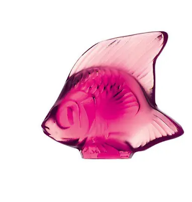 Lalique Crystal (Brand New) Fish Sculpture Colour & Code : FUCHSIA 3003400 • £95