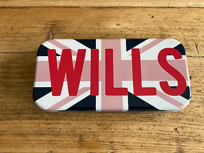 JACK WILLS Union Jack Tin MAKE-UP BRUSH PENCIL CASE 19 X 9 Cm • £4.99