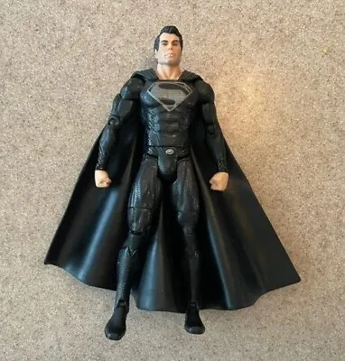 Man Of Steel Movie Masters SUPERMAN 6  Black Suit Figure 1/12 JUSTICE LEAGUE • $24.99