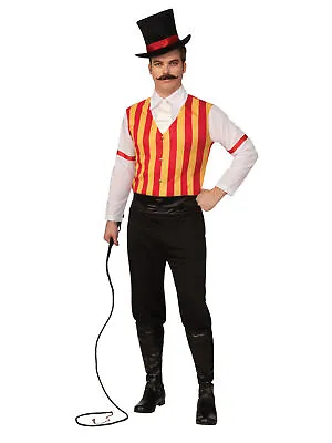 Mens Ringmaster Costume Vintage Circus Showman Adult Fancy Dress Outfit • £13.86