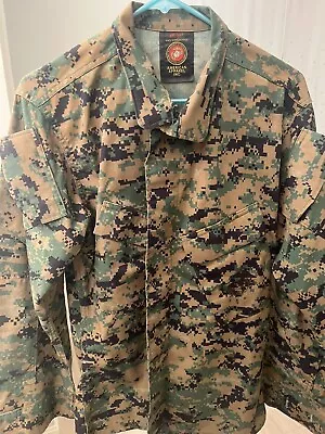 USMC Marine Corps Sz SM SHT American Apparel Digital Woodland Camo Green Shirt • $14.99