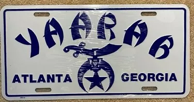 YAHRAB Booster License Plate Atlanta Georgia Shriners Shrine Mason Masonic  • $28.49