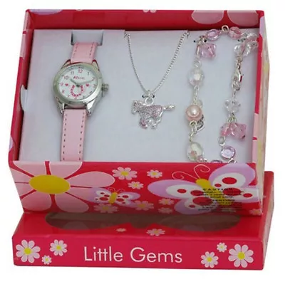 Ravel Little Gems PONY HORSE WATCH & JEWELLERY SET CHARM BRACELET NECKLACE 2213 • £11.99