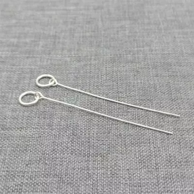 16pcs Of 925 Sterling Silver Eye Pin Pinch Bails For Pendant Charm Holder • $15.63