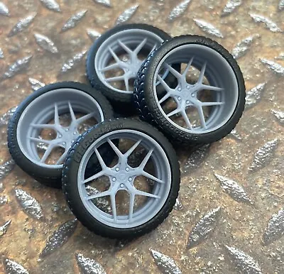 Resin 21/20 Inch “Venom” Model Car Wheels And Tires 1/24 1/25 Scale • $16.99