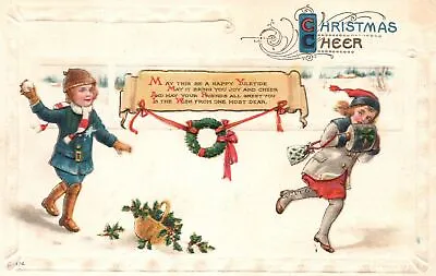 Vintage Postcard Christmas Cheer Greetings Holiday Special Celebration Yuletide • $12.57