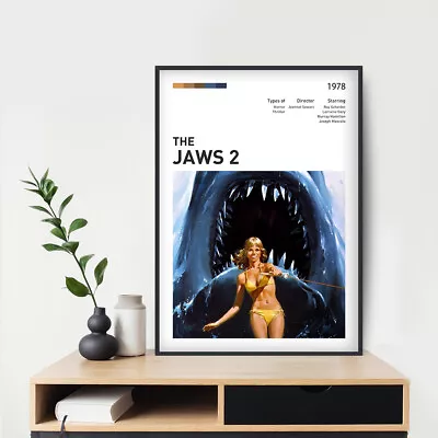 Jaws 2 (1978) Movie Poster 20x30  24x36  Custom Canvas Print Poster • $15.68