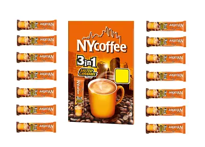 NY Coffee 3 IN 1 Salted Caramel Instant Coffee Sachets 12244896106 • £0.99