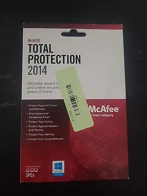 McAfee Total Protection 2014 3 PCs Windows (Key Card) • $11.99