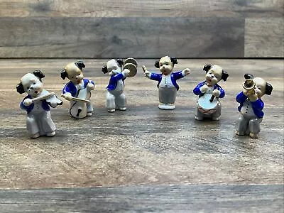 Vintage Japanese Band Puppy Dogs W/ Instruments Conductor Figurines Preowned 3” • $40