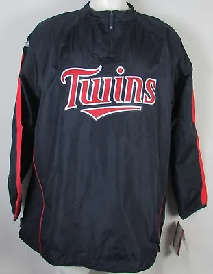 Minnesota Twins MLB Majestic Men's Big & Tall Quarter Zip Varsity Jacket  • $39.99