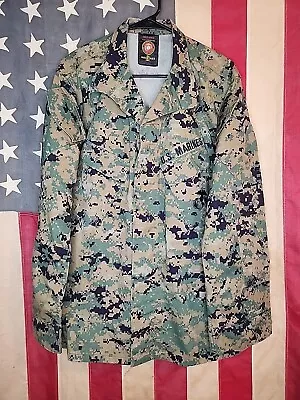 USMC MARPAT Marine Woodland Medium Regular Cammies Camouflage Uniform Top 9932 • $37