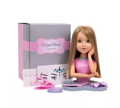 NEW DesignaFriend Gem Dazzle Kids Styling Head Set With Accessories Playset • £17.99