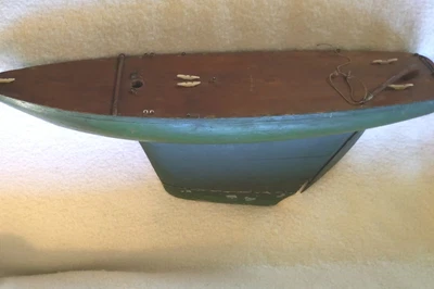 $80 • Buy Rare Antique Early Large Wooden Model Pond Boat Sailboat 29 