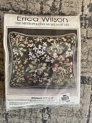 SEALED Erica Wilson Millefleurs 11 1/2x 14 VINTAGE 1991 Needlepoint Kit  • $69.99