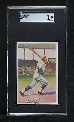 1932 Handbuch Des Sports Sanella Logo In Middle On Back Babe Ruth #84 SGC 1 HOF • $801.10