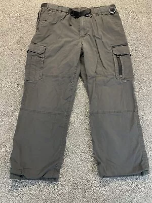 BC Clothing Pants Mens 36x27 Gray Lined Cargo Outdoor Flat Front Casual Hiking • $14.99