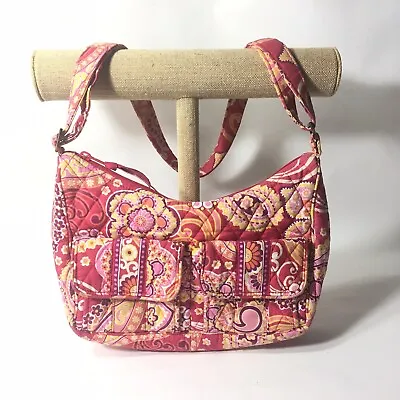 Raspberry Fizz Vera Bradley Crossbody Cargo Sling Bag Purse Paisley Floral Pink  • $22
