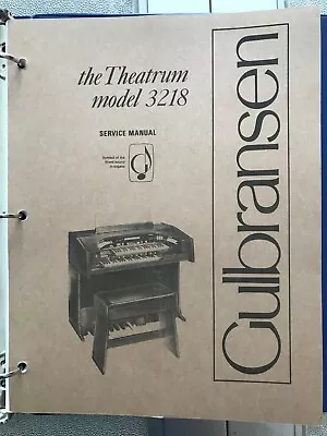 $39 • Buy Gulbransen Organ Model 3218 Theatrum Service Manual
