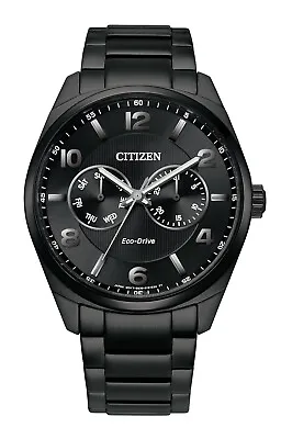 Citizen Eco-Drive Men's Day Date Indicator Black Watch 43MM AO9028-58E • $134.99