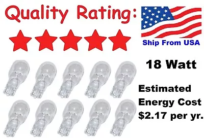 10x 18 Watt Wedge Base Low Voltage 12V Lamps Light Bulbs For Landscape Malibu • $9.99