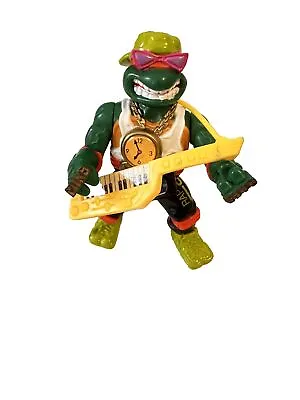 1991 Teenage Mutant Ninja Turtles - Rappin Mike Rock N Rollin Vintage Figure • $26