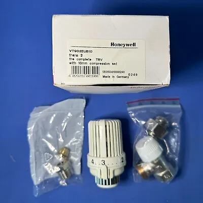 Honeywell VT902 15mm X 1/2  TRV Radiator Thermostat Valve And Lock Shield Pack • £15.99