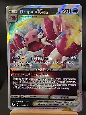 Pokemon Card Drapion  VSTAR 119/196 Lost Origin Holo Rare Near Mint • £1.99