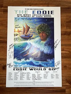 23/24 The Eddie Aikau Big Wave Invitational Surf Poster Signed Autographed • $499.99