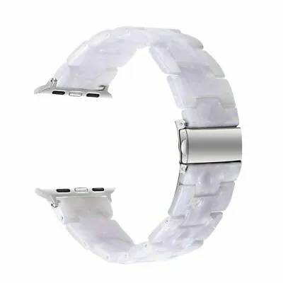 $22.99 • Buy Secure Clasp Resin Band Strap For Apple Watch IWatch Series 7 6 SE 5 4 3 45-38MM