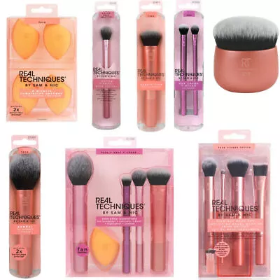 New Real Techniques Makeup Brushes Set Foundation Powder Blender Sponge Puff Hot • $10.63