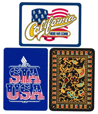 $4 • Buy Vintage Playing Swap Cards :  SINGAPORE AIRLINES X 3