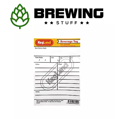 £6.50 • Buy Beer Keg Labels X 10 - Brewing Corny KegLand Beverage Tags Fermzilla Stickers 