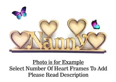 Wooden MDF Photo Frame Mothers Day Gift Christmas Nan Nanny Birthday Gifts PL54 • £11.49