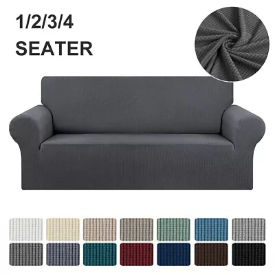 Sofa Cover Stretch Soft Couch Lounge Slipcover 1 2 3 4 Seater Protector Covers • $22.99