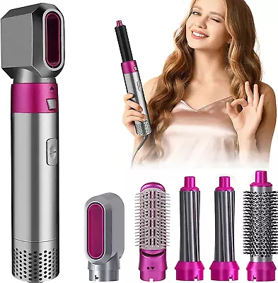 5 In 1 Hot Air CombComb Brush For Women HairNegative ​Ion Hair Curlers Rollers • $51.25