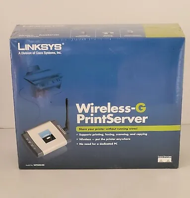 New Sealed Cisco Linksys WPSM54G WIRELESS-G PRINTSERVER • $29.99