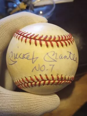 Mickey Mantle No. 7 Signed Autographed Baseball Yankees • $495