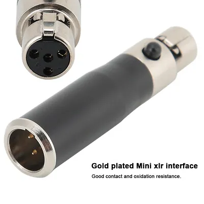 2PCS Mini XLR 3pin Male To Mini XLR 4pin Female Zinc Alloy Casing Audio Adap ZTS • $9.83