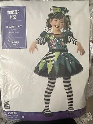 Monster Miss Halloween Custome Toddler 3-4 • $5