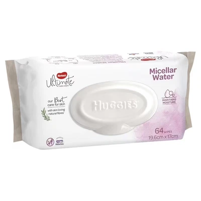 $12.50 • Buy Huggies Ultimate Baby Wipes Micellar Water Pk64