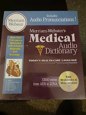 Merriam-Webster's Medical Audio Dictionary - CD-ROM - NEW SEALED • $20