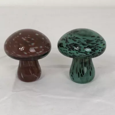 Pair Of Decorative Mdina Glass Toadstools • £20