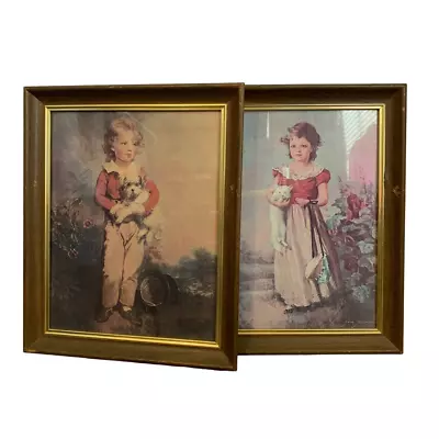 Master Simpson & Lass With Her Kitten 16x13 Framed Museum Print Editions • $50