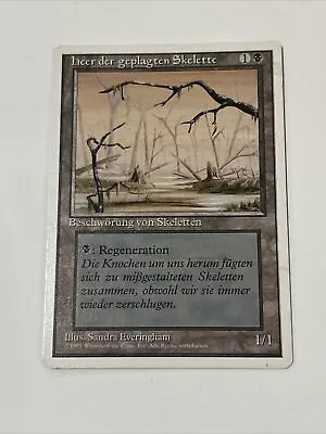 German Misprint Drudge Skeletons / Swamp With Regenerate - MtG - 4th Ed - LP • $19.99