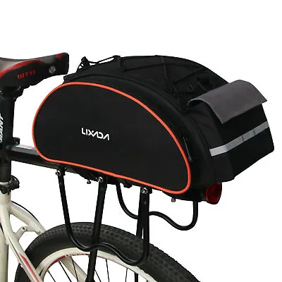Lixada 13L  Rear  Bag  Cycling Bike Rack  Pannier Bag R0M4 • $24.40