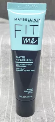 Maybelline Fit Me Matte + Poreless Mattifying Primer Sunscreen~ Norm/Oily Exp 22 • $9.99
