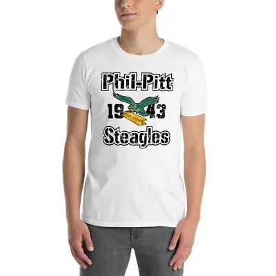 Vintage NFL Phil-Pitt Steagles (Steelers Eagles) White T Shirt NEW! • $27